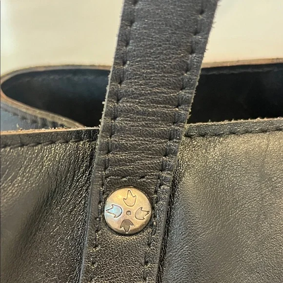 Patricia Nash Heritage Black Leather Chantilly Shoulder Satchel Tote Bag - Picture 4 of 16